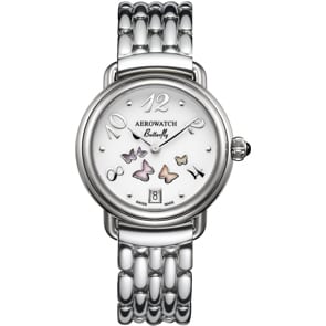 Aerowatch 1942 Lady Butterfly Edelstahl