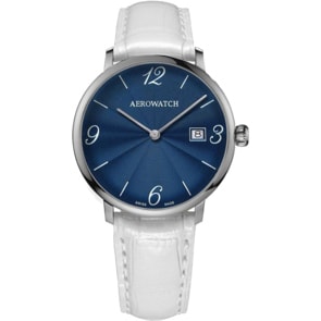 Aerowatch Héritage Slim White Leather