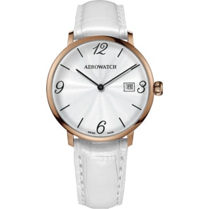 Aerowatch Héritage Slim Rose / White Leather