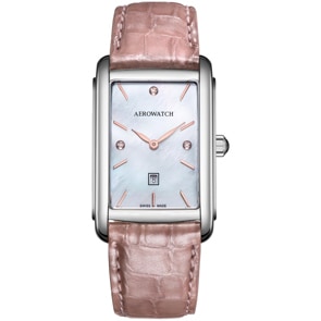 Aerowatch Intuition Diamonds Pink Leather