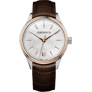Aerowatch Les Grandes Classiques Lady Leder braun