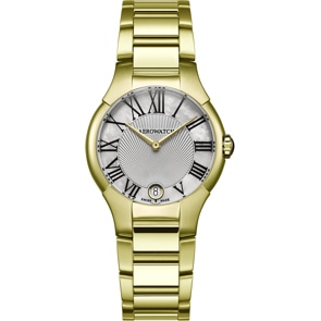 Aerowatch New Lady Grande en acier inoxydable plaqué or