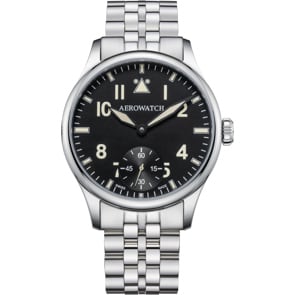 Aerowatch Renaissance Big Mechanical Petite Seconde Edelstahl Silbrig