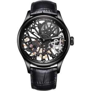 Aerowatch Renaissance Cobweb Skeleton Noir