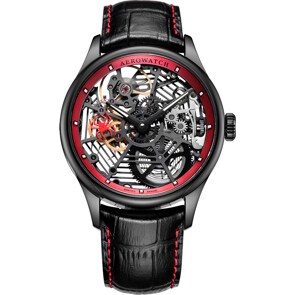 Aerowatch Renaissance Spider Skeleton Schwarz / Rot