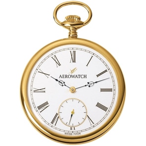 Aerowatch Taschenuhr Lépine Mechanical 18 Karat Gelbgold
