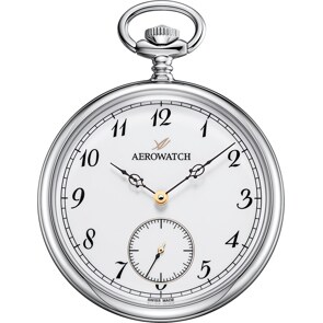 Aerowatch Montre de poche Lépine Mechanical Arabic Argenté Ø 48mm