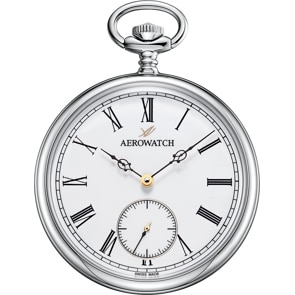 Aerowatch Taschenuhr Lépine Mechanical Römische Indizes Silbrig / Weiss Ø 48.5mm 