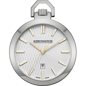 Aerowatch Taschenuhr Lépine Quartz sapphire Silbrig Ø 48mm