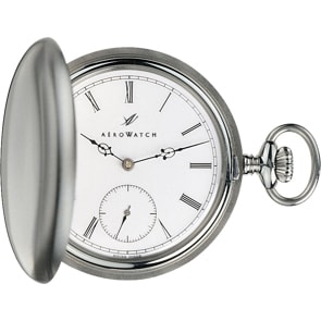 Aerowatch Taschenuhr Savonnette Mechanical 925 Sterlingsilber