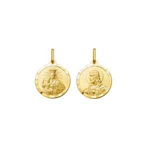 Anhänger 375/9 K Gelbgold Jungfrau Maria & Jesus