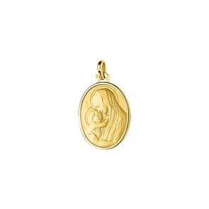 Anhänger 375/9 K Gelbgold Jungfrau Maria mit Kind