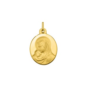 Anhänger 375/9 K Gelbgold Jungfrau Maria mit Kind