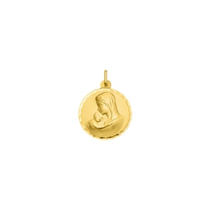 Anhänger 375/9 K Gelbgold Jungfrau Maria mit Kind