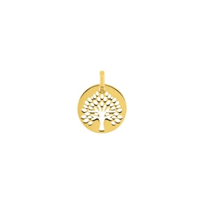 Anhänger 375/9 K Gelbgold Lebensbaum Ø 12mm