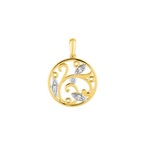 Anhänger 375/9 K Gelbgold mit Zirkonia
