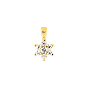 Anhänger 375/9 K Gelbgold mit Zirkonia