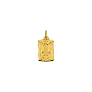 Anhänger 375/9 K Gelbgold Sternzeichen Zwillinge