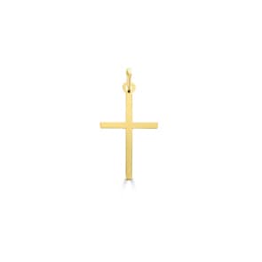 Anhänger 750/18 K Gelbgold 10 x 16mm, Kreuz
