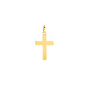 Pendentif or jaune 750/18 ct 11x18mm, Croix
