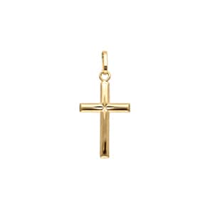 Pendant 750/18 K Yellow Gold 12x18mm, Cross