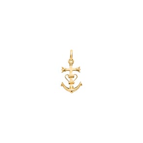 Anhänger 750/18 K Gelbgold 12x20mm, Glaube Liebe Hoffnung