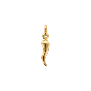 Pendentif or jaune 750/18 ct 13mm, Cornetti