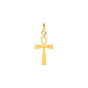 Anhänger 750/18 K Gelbgold 13x21mm, Anch-Kreuz