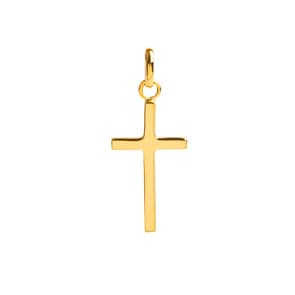 Anhänger 750/18 K Gelbgold 13x22mm, Kreuz