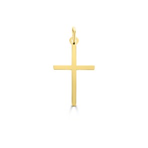 Anhänger 750/18 K Gelbgold 14x21mm, Kreuz