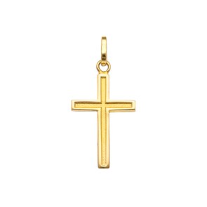 Pendentif or jaune 750/18 ct 14x21mm, Croix