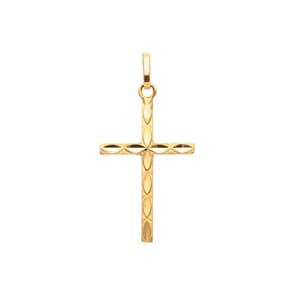 Pendentif or jaune 750/18 ct 14x21mm, Croix