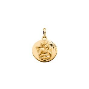 Pendentif or jaune 750/18 ct 15 x 13mm, Ange gardien