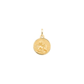Anhänger 750/18 K Gelbgold 15mm, Schutzengel