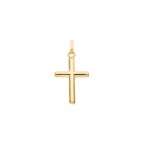 Anhänger 750/18 K Gelbgold 15x22mm, Kreuz