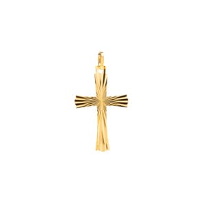 Anhänger 750/18 K Gelbgold 16x23mm, Kreuz