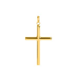 Anhänger 750/18 K Gelbgold 16x27mm, Kreuz