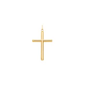 Anhänger 750/18 K Gelbgold 17x27mm, Kreuz