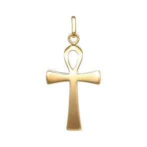 Anhänger 750/18 K Gelbgold 17x28mm, Anch-Kreuz