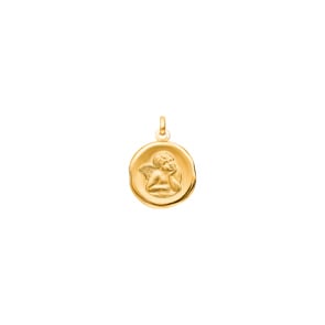 Anhänger 750/18 K Gelbgold 19mm, Schutzengel