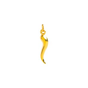 Anhänger 750/18 K Gelbgold 20mm, Cornetti