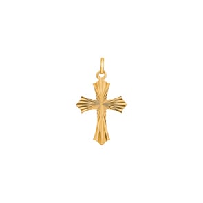 Anhänger 750/18 K Gelbgold 20x26mm, Kreuz