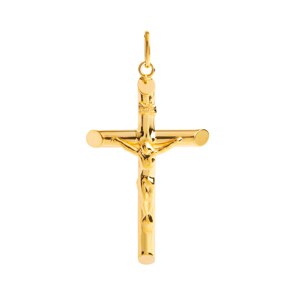 Pendentif or jaune 750/18 ct 24x41mm, Crucifix