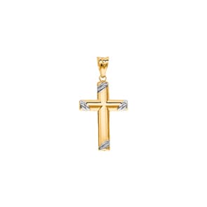 Anhänger 750/18 K Gelbgold 29 x 18mm, Kreuz