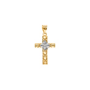 Anhänger 750/18 K Gelbgold 29 x 18mm, Kreuz