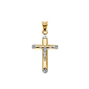Pendentif or jaune 750/18 ct 34 x 20mm, Croix avec Jésus