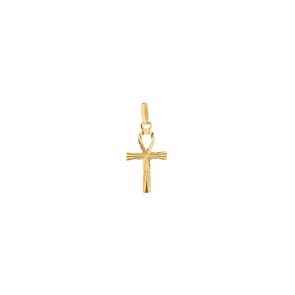 Anhänger 750/18 K Gelbgold 9x14mm, Anch-Kreuz
