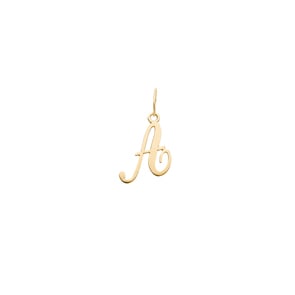 Pendentif or jaune 750/18 ct, Lettre A