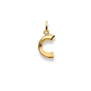 Pendentif or jaune 750/18 ct, Lettre C