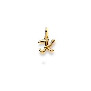 Pendentif or jaune 750/18 ct, Lettre K